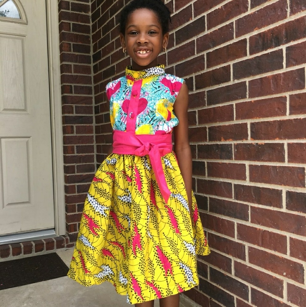 Girls African print dress